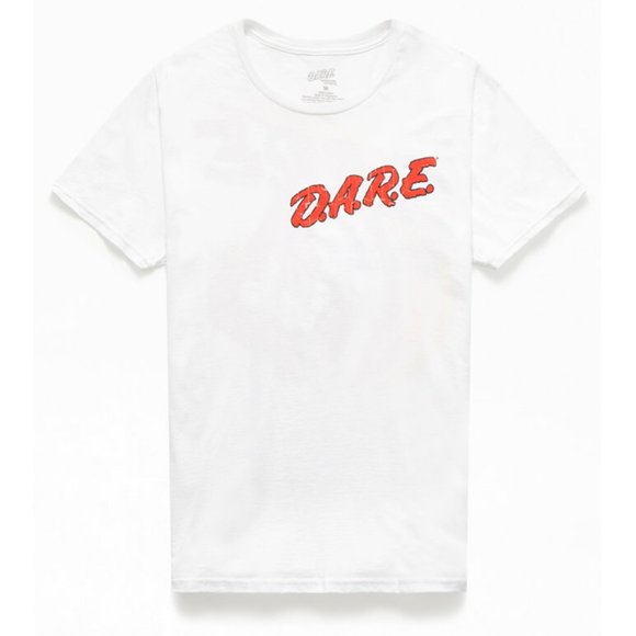 D.A.R.E. Tiger Vintage Print White T-Shirt Tee - Picture 8 of 9